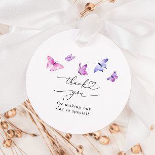 Whimsy Butterfly Brautparty Fevor Tags Geschenkanhänger