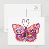 Whimsy Butterfly Postcard Postkarte (Vorne/Hinten)