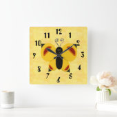 Whimsy Butterfly Quadratische Wanduhr (Zuhause)