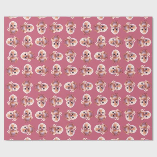 Whimsy Chickens Pattern Geschenkpapier (Flach)
