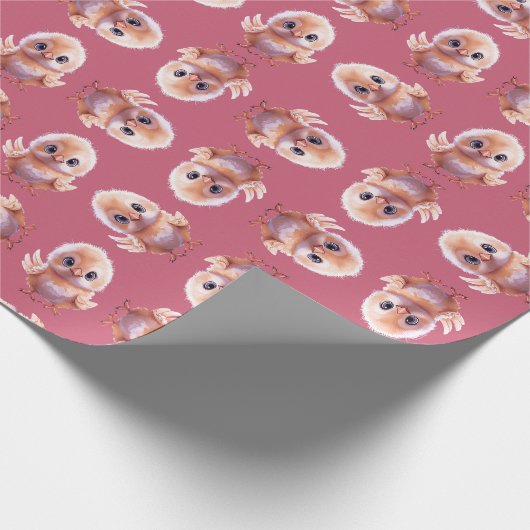 Whimsy Chickens Pattern Geschenkpapier (Ecke)