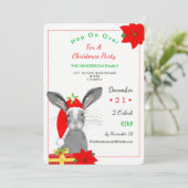 Whimsy Christmas Rabbit Woodland Animal Invasion Einladung (Stehend Vorderseite)
