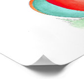 Whimsy Circus grau Elefant auf einem Ball Kinderzi Poster (Ecke)