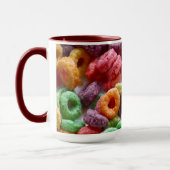 Whimsy Colored Fruchtloops Foto Tasse (Links)