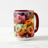Whimsy Colored Fruchtloops Foto Tasse (VorderseiteRechts)