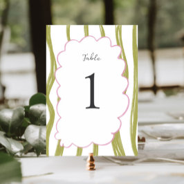 Whimsy Colorful Frame Wedding  Tischnummer