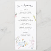Whimsy Colorful Illustrated Wedding  Menükarte (Vorderseite)