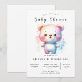 Whimsy Custom Bear Baby Dusche Einladung (Vorne/Hinten)