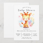 Whimsy Custom Giraffe Baby Dusche Einladung (Vorne/Hinten)