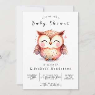Whimsy Custom Owl Baby Dusche Einladung