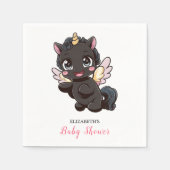 Whimsy Cute Unicorn Babydusche Serviette (Vorderseite)