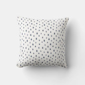 Whimsy Dark Blue Raindrops Throw Kissen (Vorderseite)