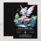 Whimsy Design Fairy Birthday Einladung (Vorne/Hinten)