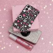 Whimsy Doodle Vibes – Abstract Hearts & Spirals iPhone 16 Hülle