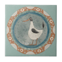 Whimsy Duck Mint Blau Terrakotta Türkis Aqua