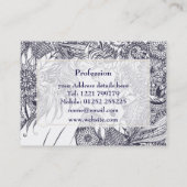 Whimsy Einhorn und Blumenmandala Design Visitenkarte (Rückseite)