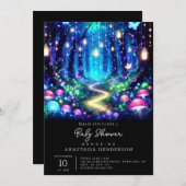 Whimsy Elegant bezaubernd Forest Baby Dusche Einladung (Vorne/Hinten)