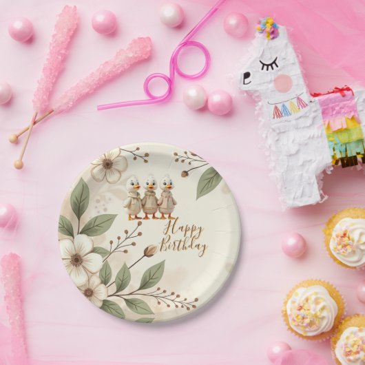 Whimsy-Enten mit Bläschen Pappteller (Party)