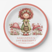 Whimsy Fairy 5. Geburtstag Blush Rosa Teller (Vorderseite)