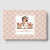 Whimsy Fairy 6. Geburtstag Rosa Blumen Gästebuch (Vorderseite)