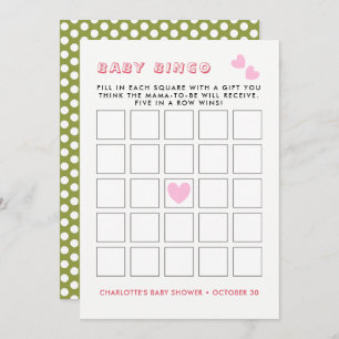 Whimsy Fairy-tale Garden Baby Shower Bingo Game Einladung