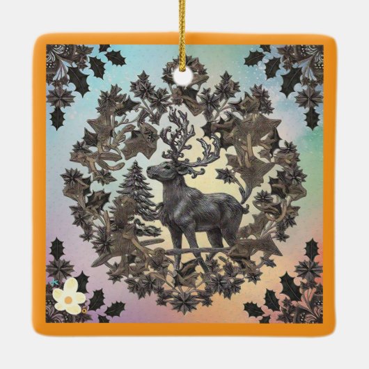 "Whimsy Fantasy Art" Keramikornament (Rückseite)