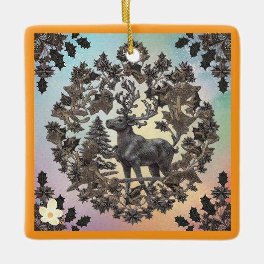 "Whimsy Fantasy Art" Keramikornament (Vorderseite)