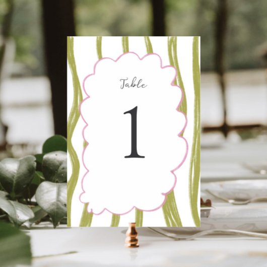 Whimsy Farbige Rahmen Hochzeit  Tischnummer