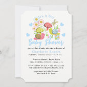 Whimsy Fee-tale Spring Garden Baby Boy Dusche Einladung (Vorderseite)