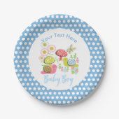 Whimsy Fee-tale Spring Garden Baby Boy Dusche Pappteller (Vorderseite)