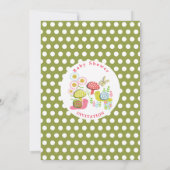 Whimsy Fee-tale Spring Garden Baby Girl Dusche Einladung (Rückseite)