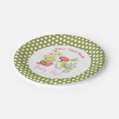 Whimsy Fee-tale Spring Garden Baby Girl Dusche Pappteller (Schrägansicht)