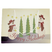 Whimsy Festive Snowman Große Geschenktüte (Vorderseite)