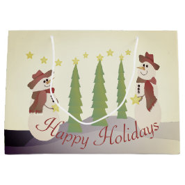 Whimsy Festive Snowman Große Geschenktüte