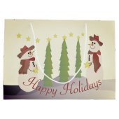 Whimsy Festive Snowman Große Geschenktüte (Rückseite)