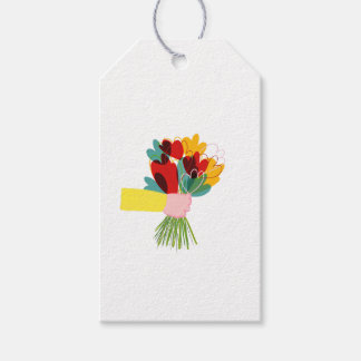 Whimsy Floral Bouquet Gift Tags Geschenkanhänger