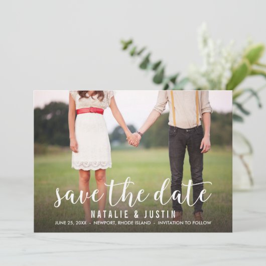 Whimsy Foto Ankündigung Datum freihalten (Stehend Vorderseite)