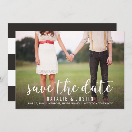 Whimsy Foto Ankündigung Datum freihalten (Vorne/Hinten)