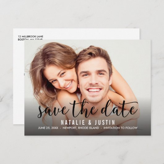 Whimsy Foto Ankündigung Datum freihalten (Vorne/Hinten)