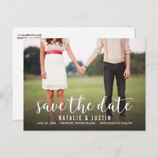 Whimsy Foto Ankündigung Datum freihalten (Vorne/Hinten)