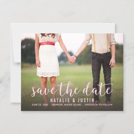 Whimsy-Foto Ankündigung Datum freihalten Pink (Vorderseite)