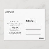 Whimsy Foto Ankündigung Datum freihalten Postkarte (Rückseite)