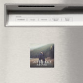 Whimsy Foto Save the Date Square Ankündigung Magnet (In Situ (Geschirrspüler))