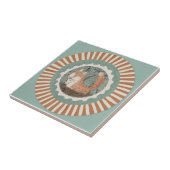 Whimsy Fox Mint Blau Terrakotta Türkis Aqua Fliese (Seite)
