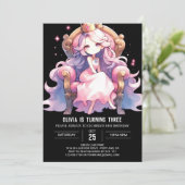 Whimsy Fun Princess Birthday Einladung (Stehend Vorderseite)
