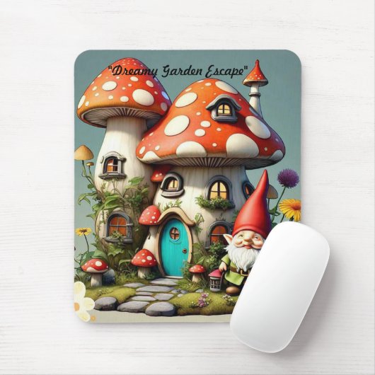 "Whimsy Garden Oasis" Mousepad (Mit Mouse)