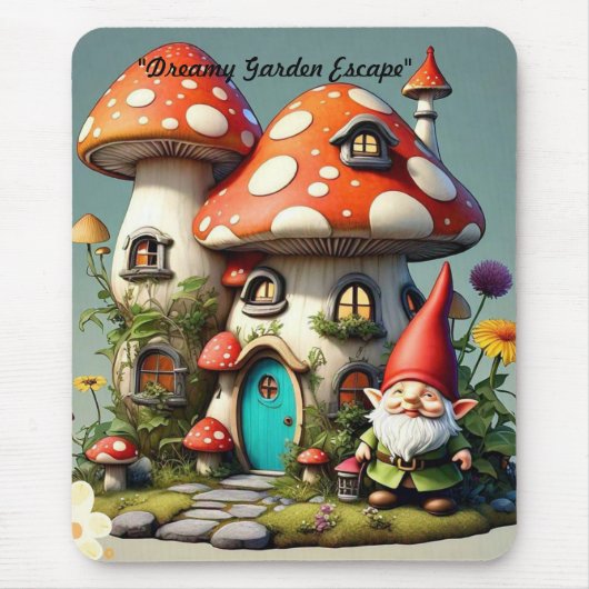 "Whimsy Garden Oasis" Mousepad (Vorne)