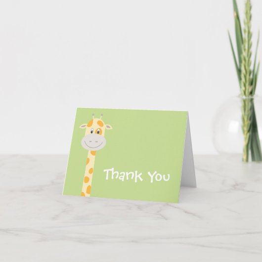 Whimsy Giraffe Dankeskarte (Vorderseite)