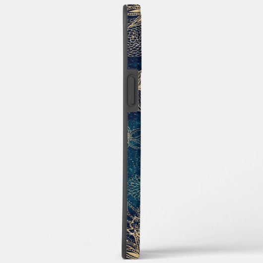 Whimsy Gold Glitzer Dreamcatcher Feathers Mandala Case-Mate iPhone Hülle (Rückseite / Rechts)