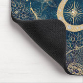 Whimsy Gold Glitzer Dreamcatcher Feathers Mandala Mousepad (Ecke)